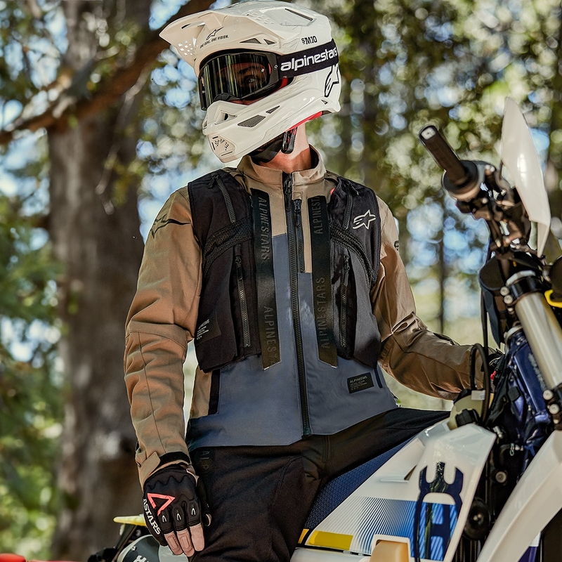 Jacheta moto Alpinestars Techdura negru-maro-albastru inchis