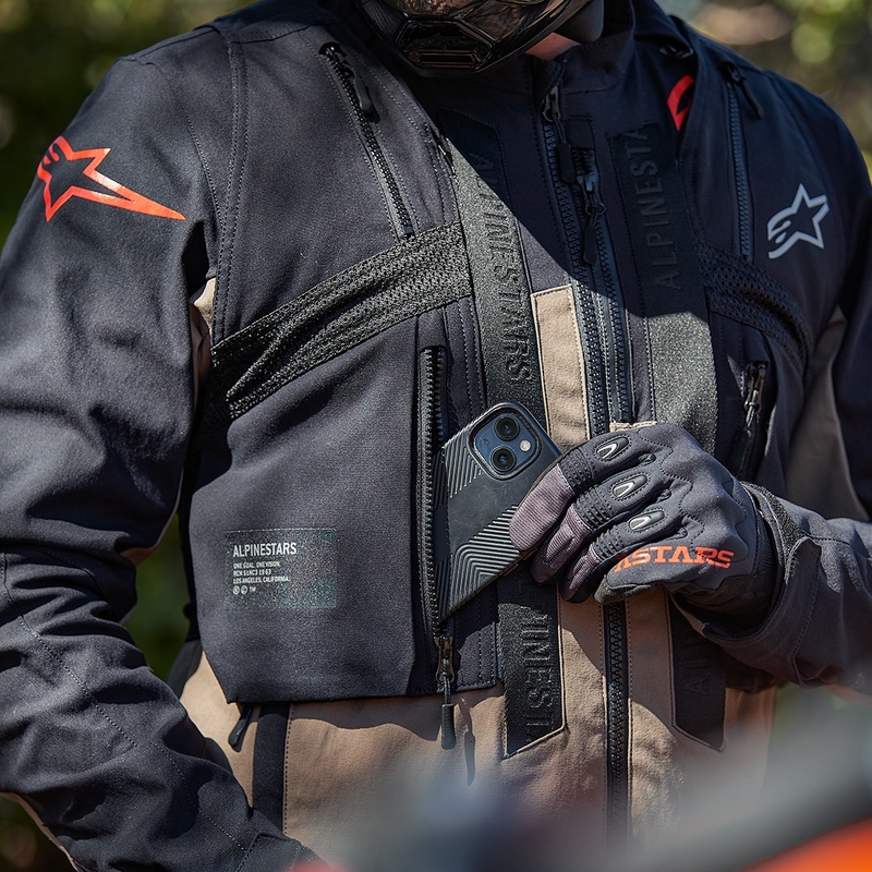 Jacheta moto Alpinestars Techdura negru-maro-albastru inchis