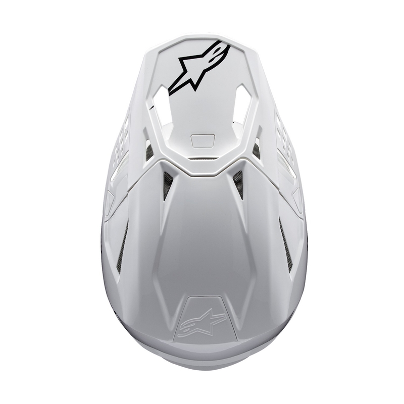 Casca de motocross Alpinestars Supertech S-M10 Solid alba