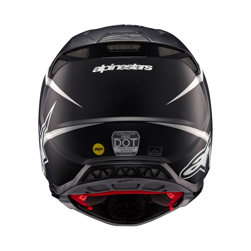 Casca de motocross Alpinestars Supertech S-M10 Ampress alb-negru mat