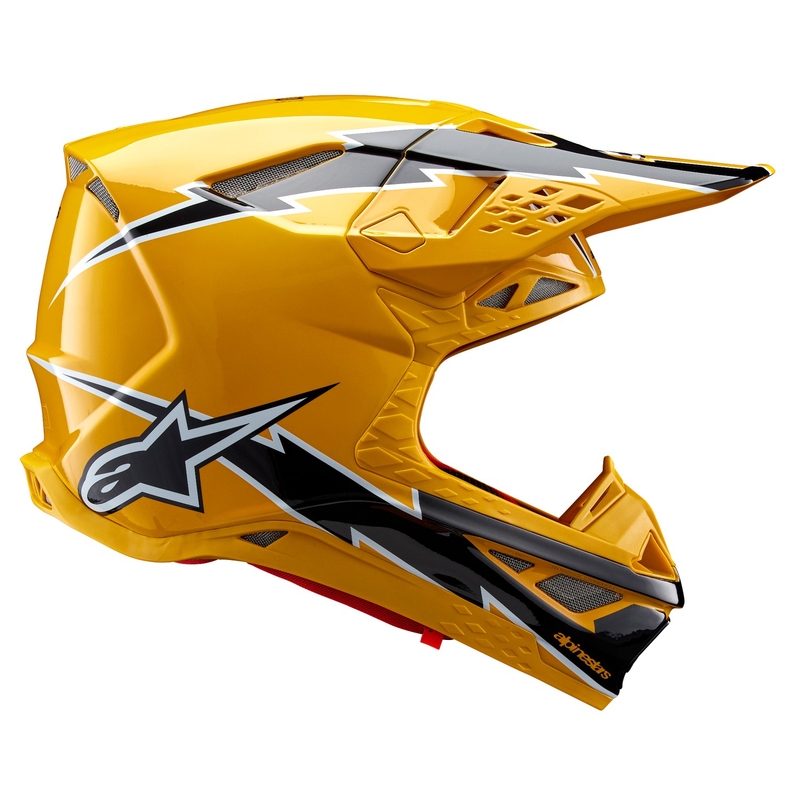 Casca de motocross Alpinestars Supertech S-M10 Ampress negru-galben