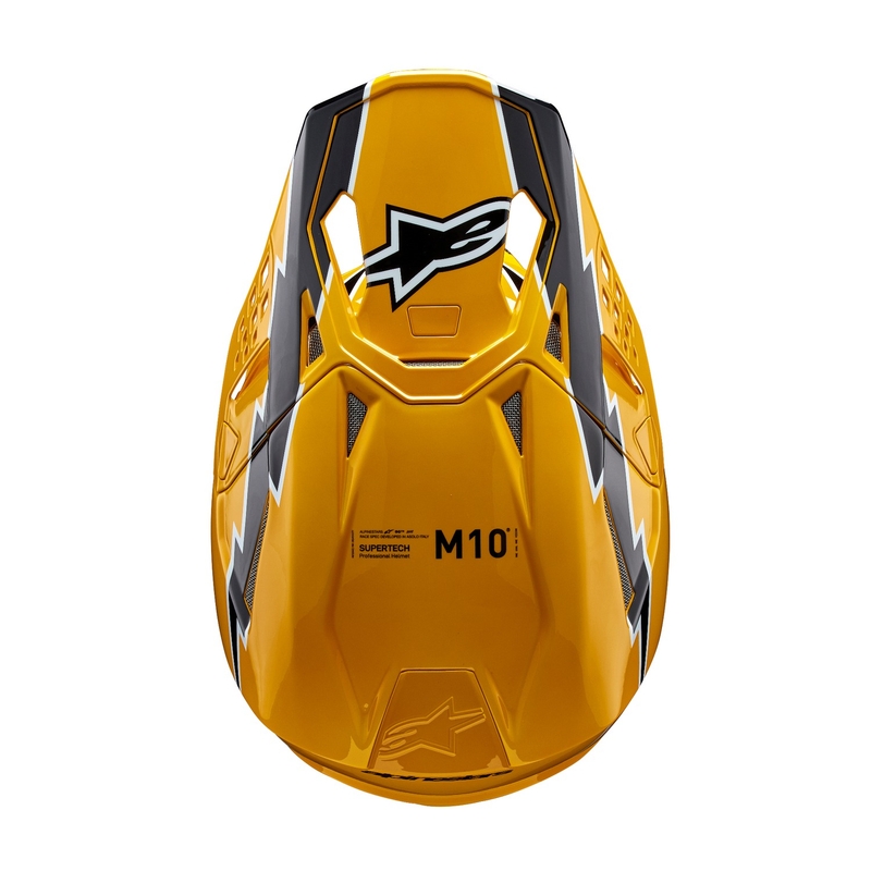 Casca de motocross Alpinestars Supertech S-M10 Ampress negru-galben