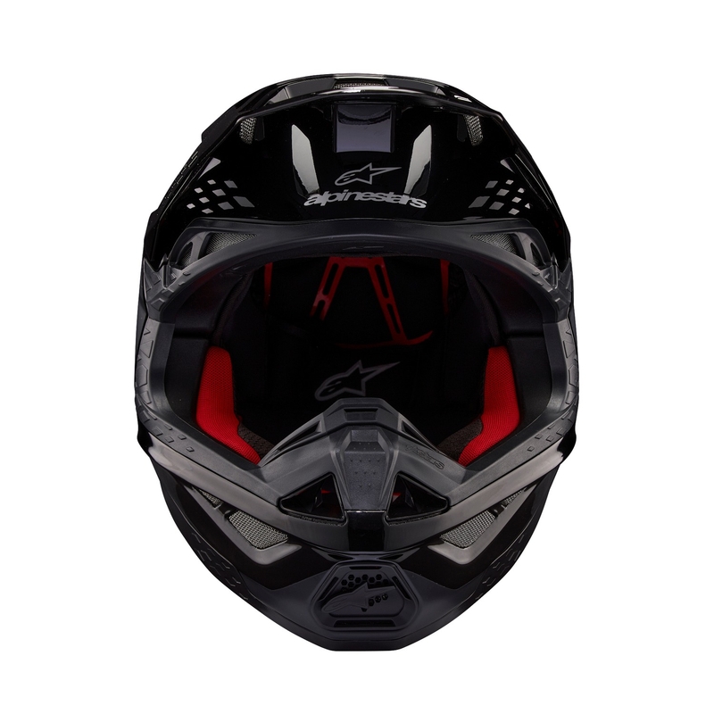 Casca de motocross Alpinestars Supertech S-M10 Flood Negru-Gri Inchis