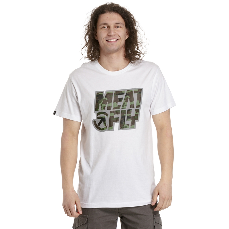 Tricou bărbați Meatfly Repash alb