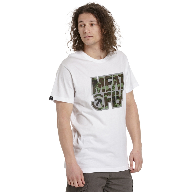 Tricou bărbați Meatfly Repash alb