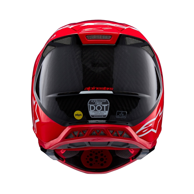 Casca de motocross Alpinestars Supertech S-M10 Flood mat rosu fluor-rosu