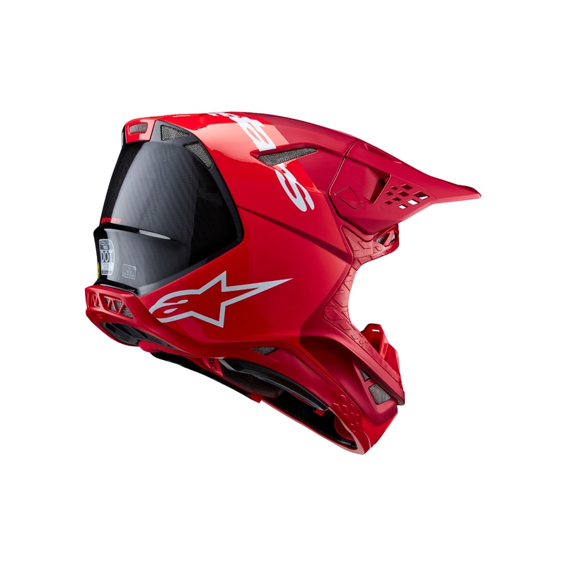 Casca de motocross Alpinestars Supertech S-M10 Flood mat rosu fluor-rosu