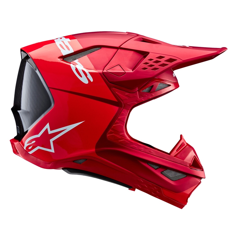 Casca de motocross Alpinestars Supertech S-M10 Flood mat rosu fluor-rosu