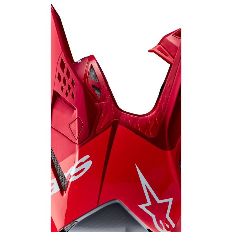 Casca de motocross Alpinestars Supertech S-M10 Flood mat rosu fluor-rosu