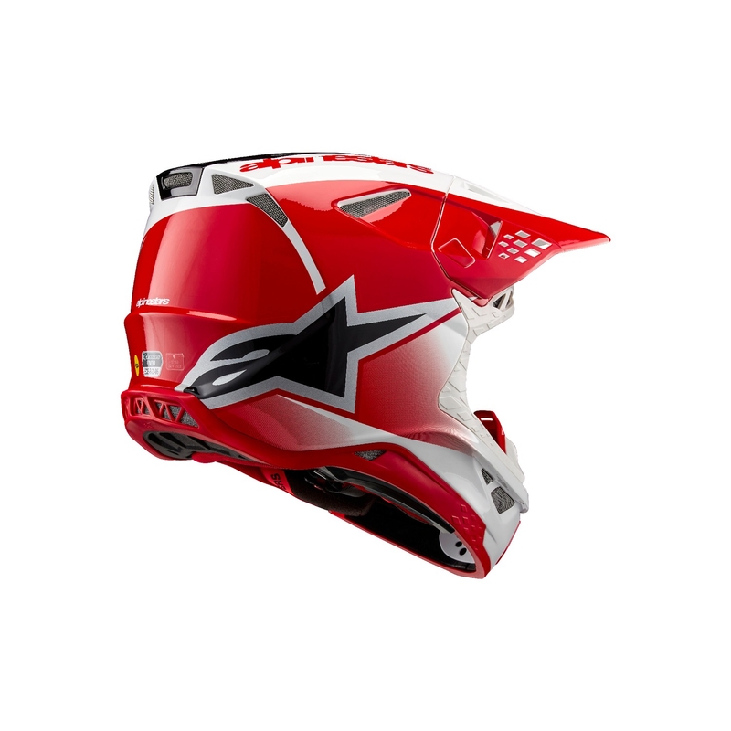 Casca motocross Alpinestars Supertech S-M10 Unite alb-rosu