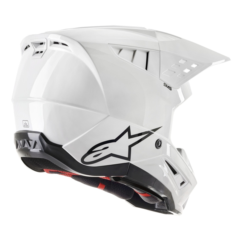 Casca de motocross Alpinestars S-M5 Solid alba