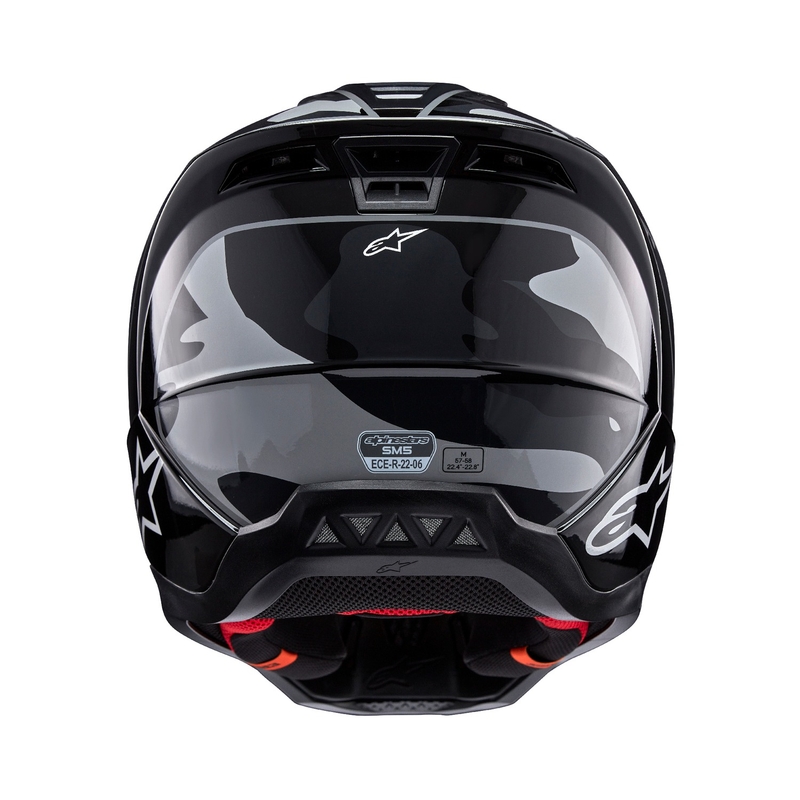 Casca motocross Alpinestars S-M5 Rover 2 negru-argintiu