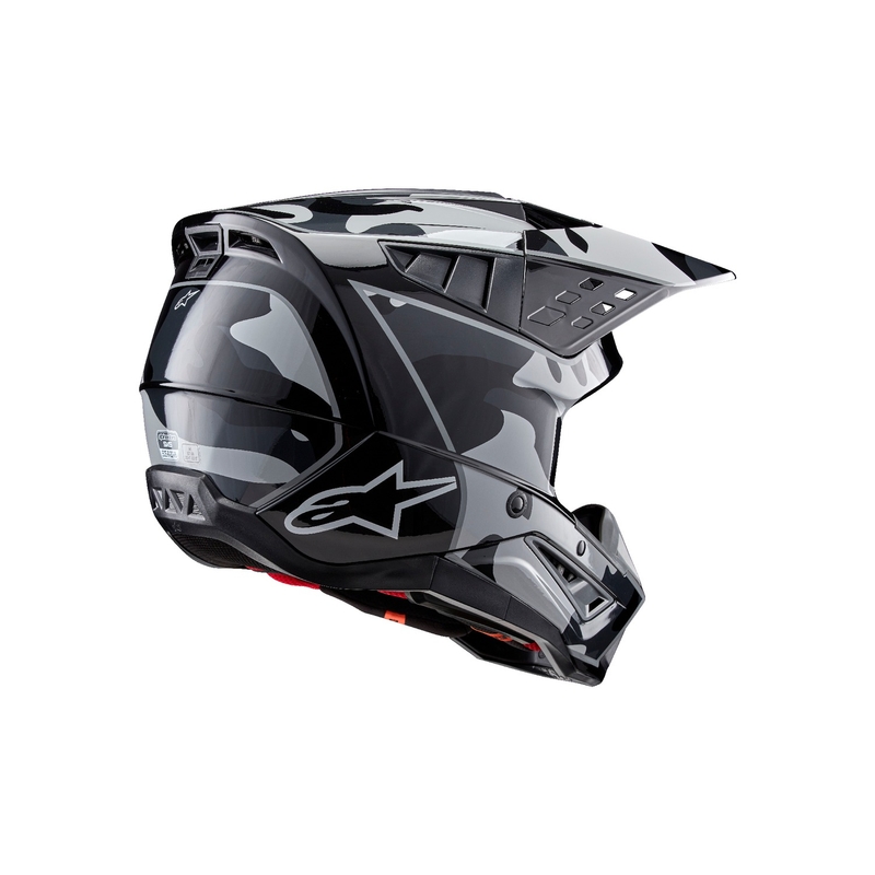 Casca motocross Alpinestars S-M5 Rover 2 negru-argintiu