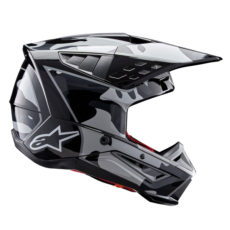 Casca motocross Alpinestars S-M5 Rover 2 negru-argintiu