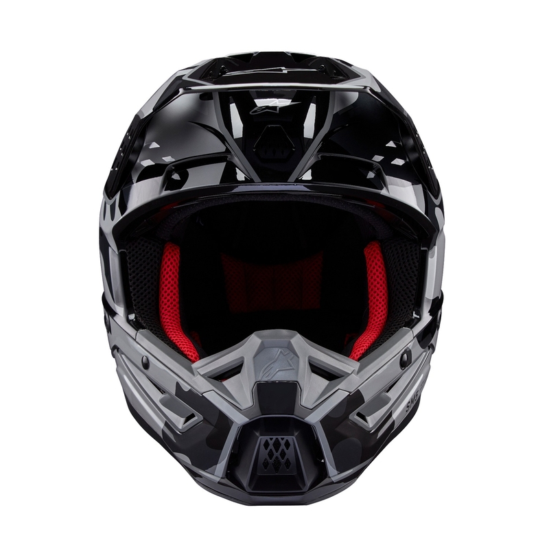 Casca motocross Alpinestars S-M5 Rover 2 negru-argintiu