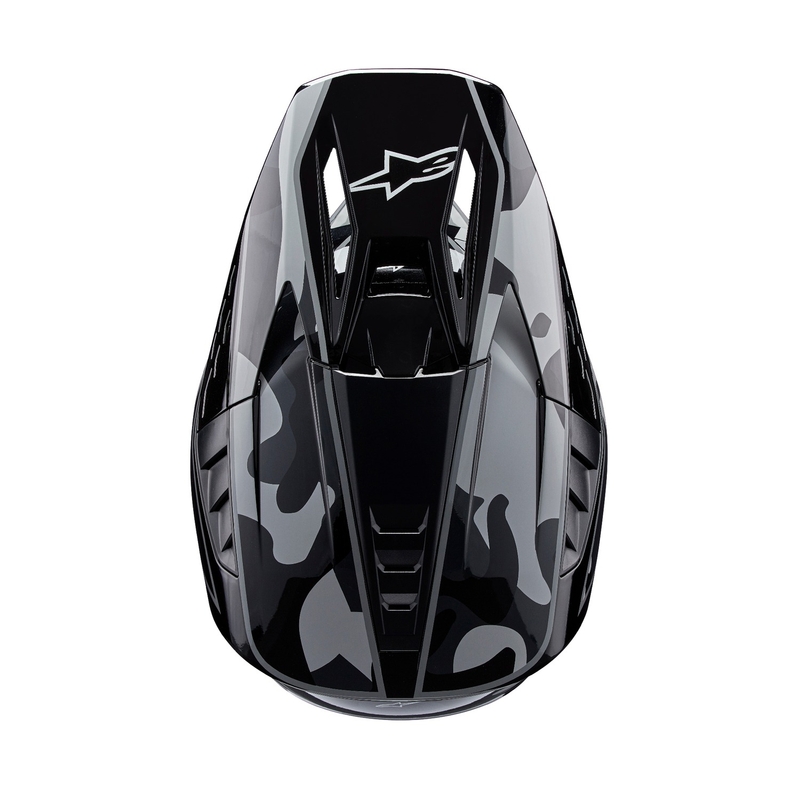 Casca motocross Alpinestars S-M5 Rover 2 negru-argintiu