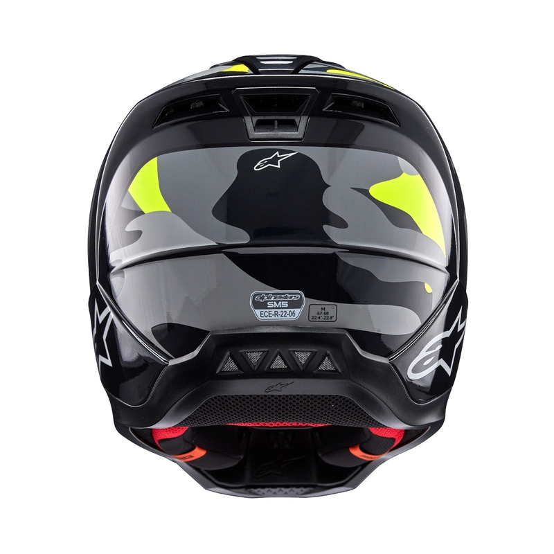 Casca motocross Alpinestars S-M5 Rover 2 gri inchis-galben fluo