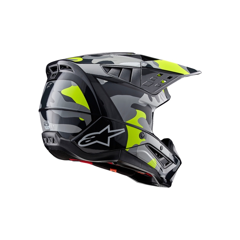 Casca motocross Alpinestars S-M5 Rover 2 gri inchis-galben fluo