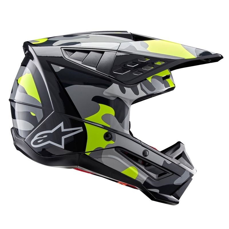 Casca motocross Alpinestars S-M5 Rover 2 gri inchis-galben fluo