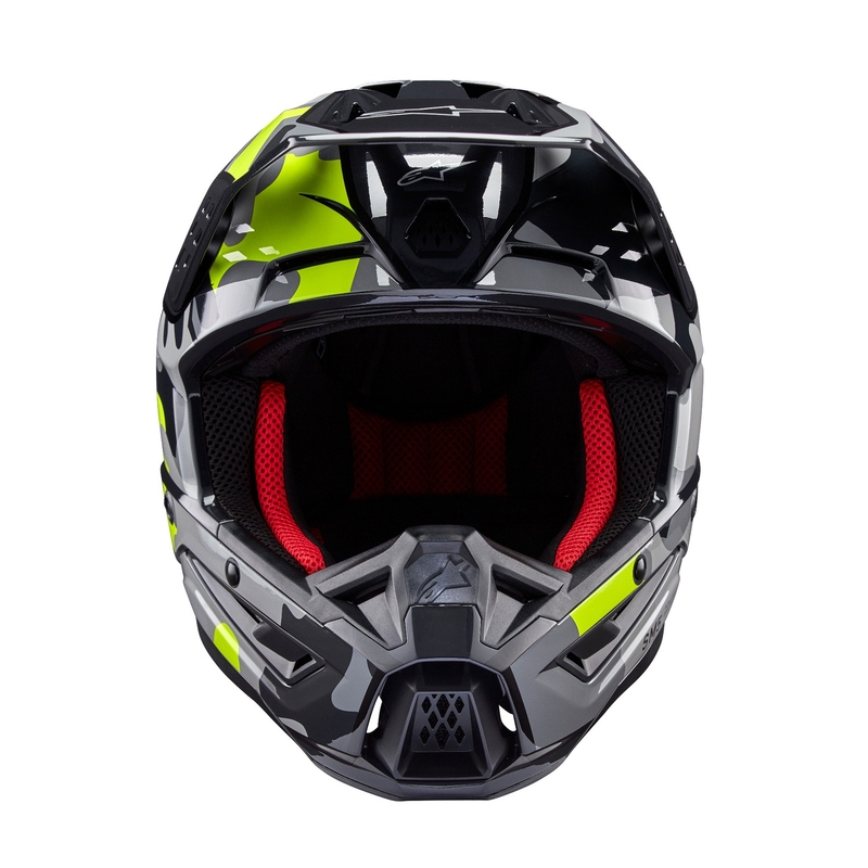 Casca motocross Alpinestars S-M5 Rover 2 gri inchis-galben fluo