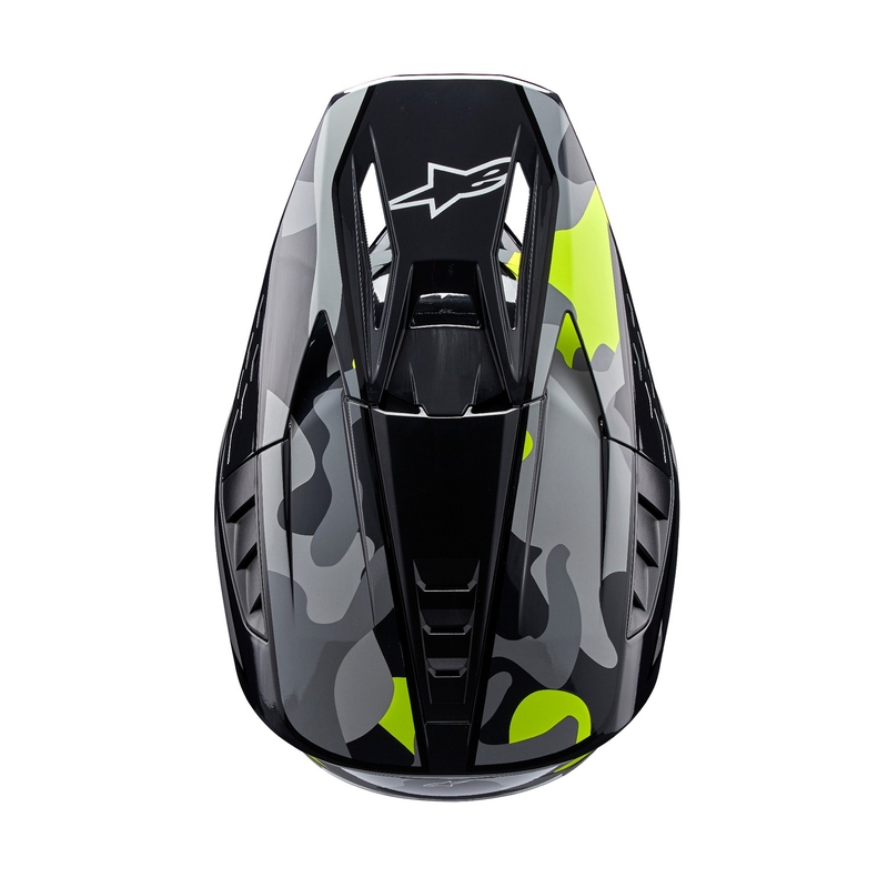 Casca motocross Alpinestars S-M5 Rover 2 gri inchis-galben fluo
