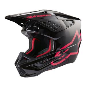 Casca motocross Alpinestars S-M5 Corp negru-roz