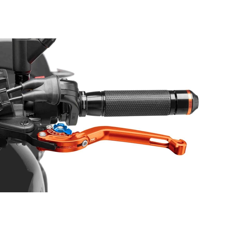 Maneta de ambreiaj fara adaptor PUIG foldable portocaliu/albastru