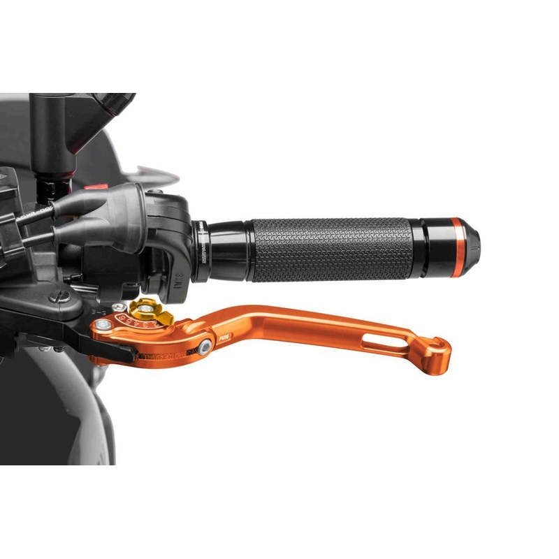 Maneta de ambreiaj fara adaptor PUIG foldable orange/gold