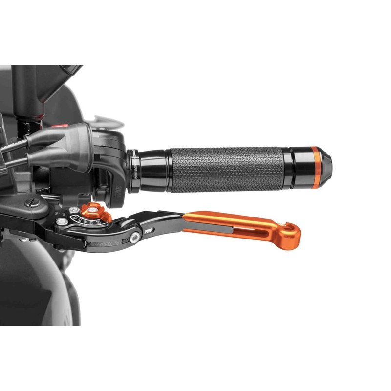 Maneta de ambreiaj fara adaptor PUIG extendable folding orange/orange
