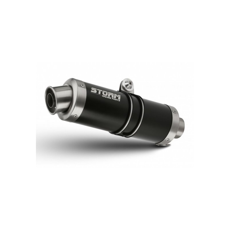 Sistem de evacuare complet 1x1 STORM GP negru otel pentru SUZUKI GSX-S 125 2017-2021, SUZUKI GSX-R 125 2017-2021