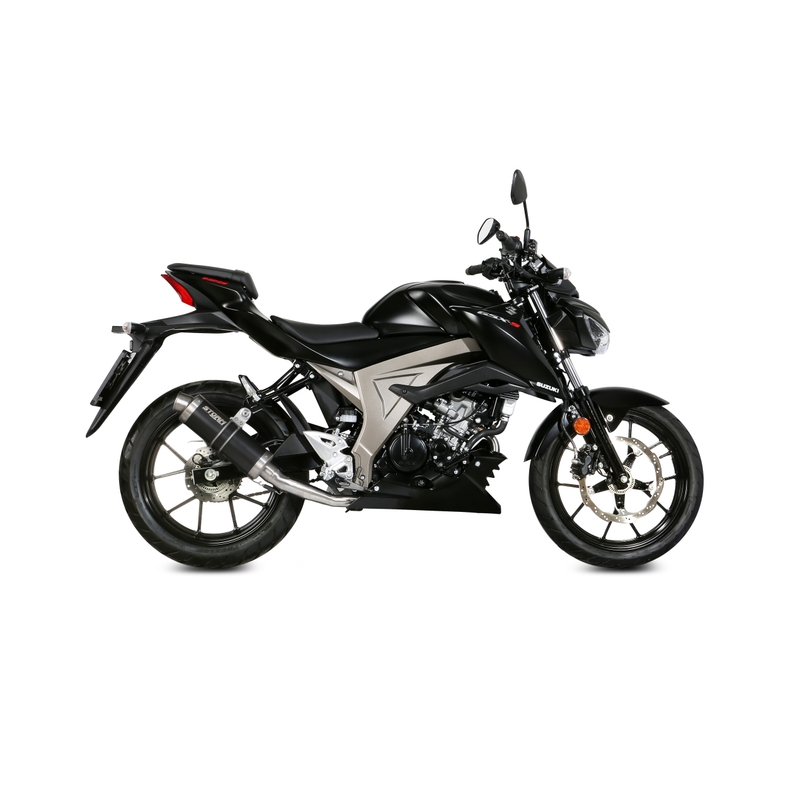 Sistem de evacuare complet 1x1 STORM GP negru otel pentru SUZUKI GSX-S 125 2017-2021, SUZUKI GSX-R 125 2017-2021