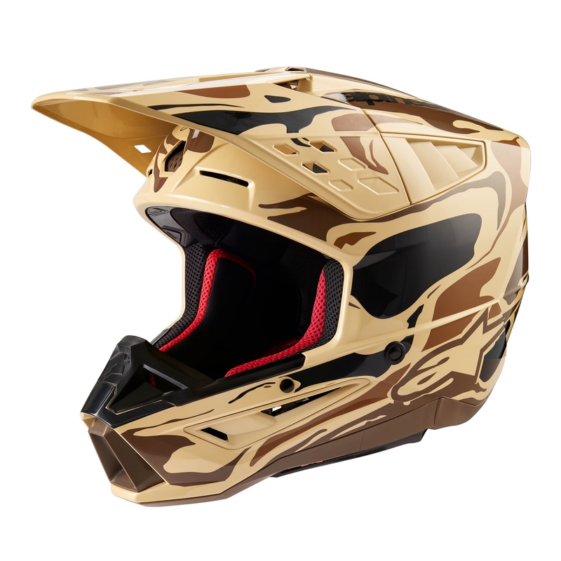 Casca de motocross Alpinestars S-M5 Mineral Mat Maro Inchis Camo