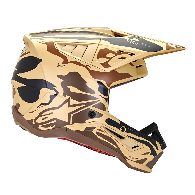 Casca de motocross Alpinestars S-M5 Mineral Mat Maro Inchis Camo