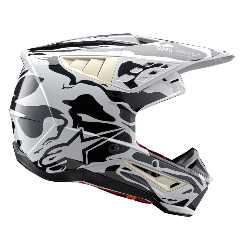 Casca de motocross Alpinestars S-M5 Mineral gri camo