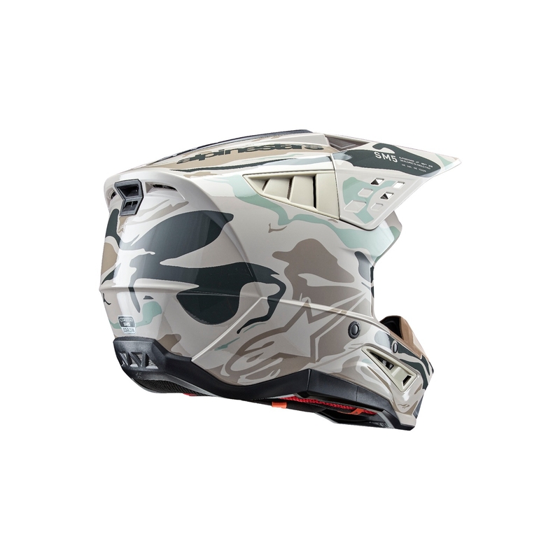 Casca motocross Alpinestars S-M5 Camo minerale gri-verde