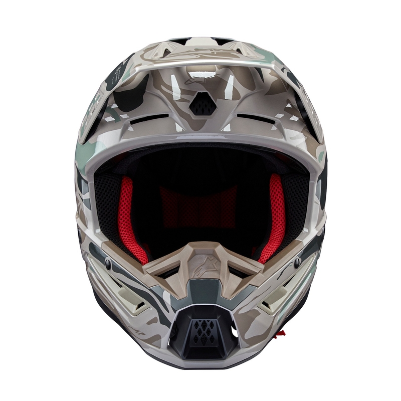 Casca motocross Alpinestars S-M5 Camo minerale gri-verde