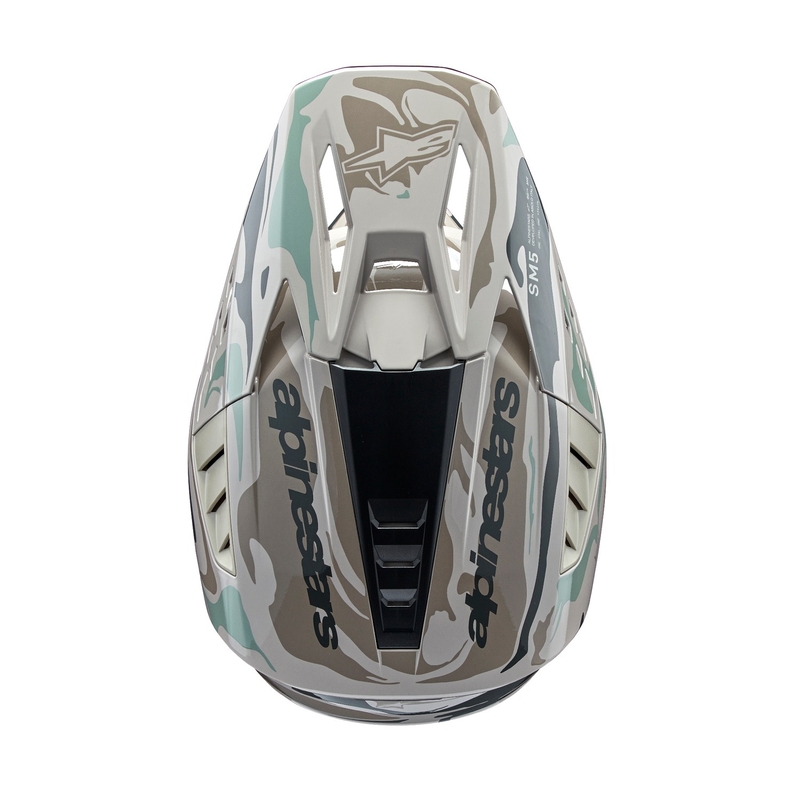 Casca motocross Alpinestars S-M5 Camo minerale gri-verde