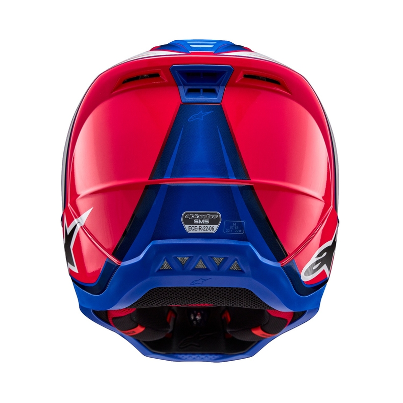 Casca Motocross Alpinestars S-M5 Sail Alb-Roz-Albastru