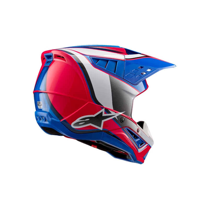Casca Motocross Alpinestars S-M5 Sail Alb-Roz-Albastru