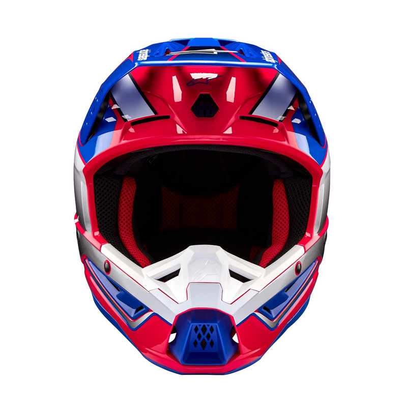 Casca Motocross Alpinestars S-M5 Sail Alb-Roz-Albastru