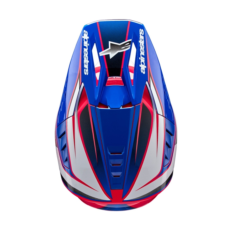 Casca Motocross Alpinestars S-M5 Sail Alb-Roz-Albastru