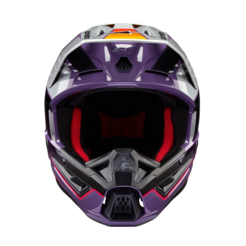Casca motocross Alpinestars S-M5 Sail mov-negru-argintiu