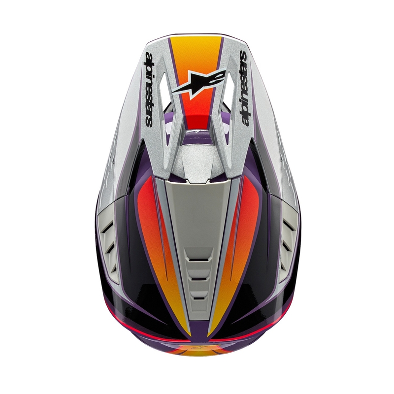Casca motocross Alpinestars S-M5 Sail mov-negru-argintiu