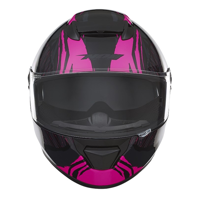 NOX N301 Wild Black-Fluo Pink Cască de motocicletă integrală lichidare