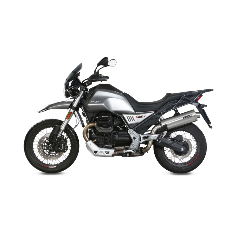 Evacuare STORM OVAL otel inoxidabil pentru MOTO GUZZI V 85 TT 850 / Travel 2019-2024