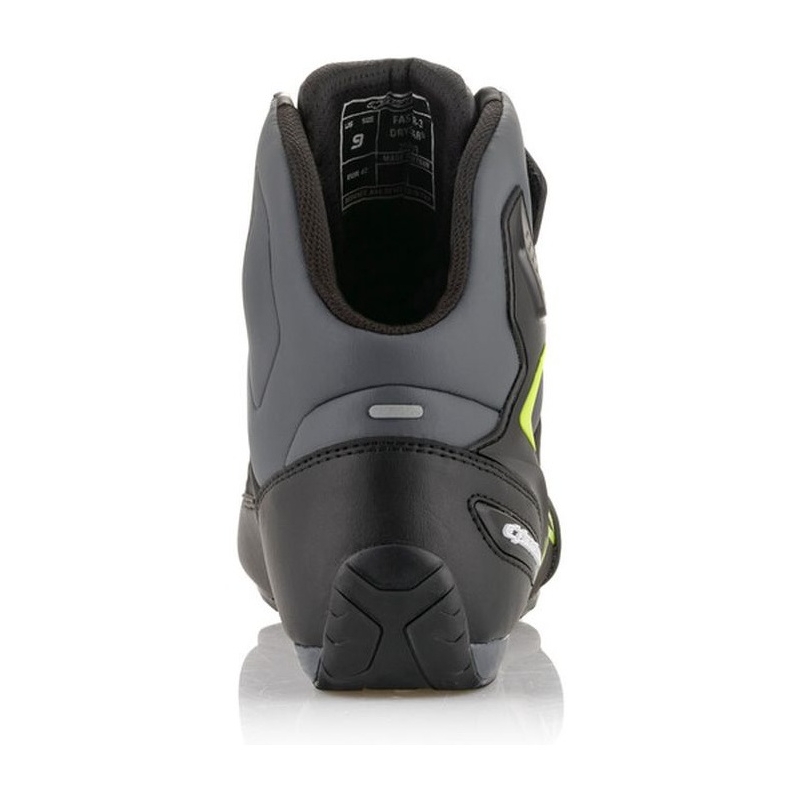 Ghete moto Alpinestars Faster-3 Drystar negru-gri-galben fluo