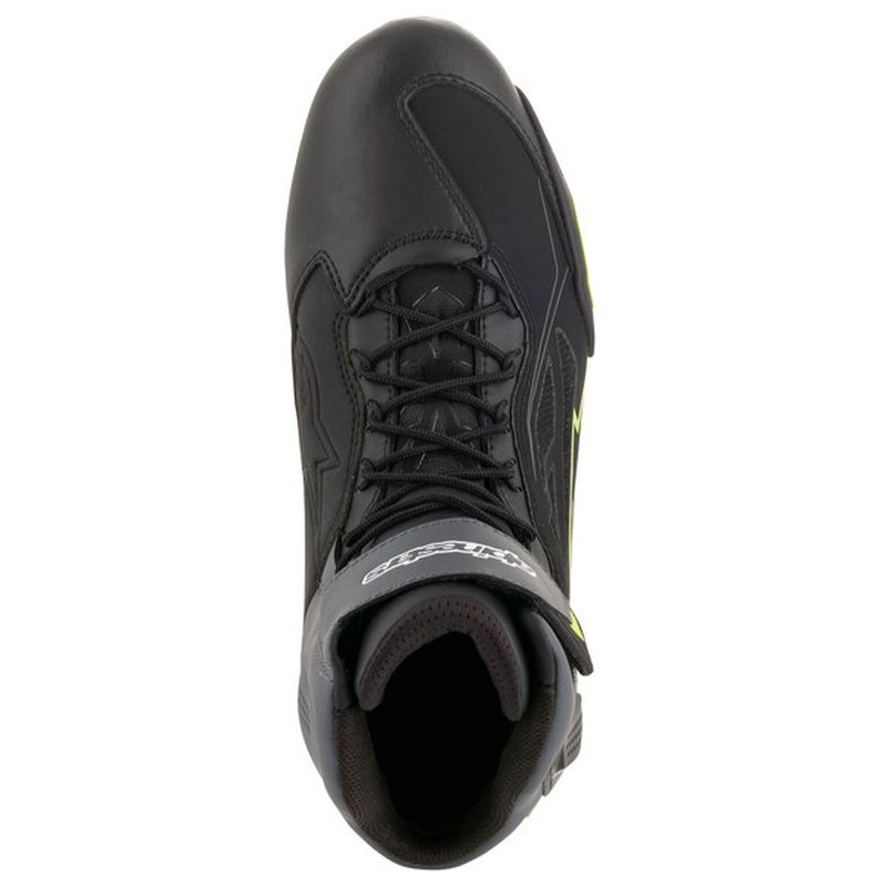 Ghete moto Alpinestars Faster-3 Drystar negru-gri-galben fluo