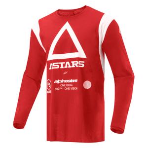 Tricou motocross Alpinestars Techdura roșu fluo