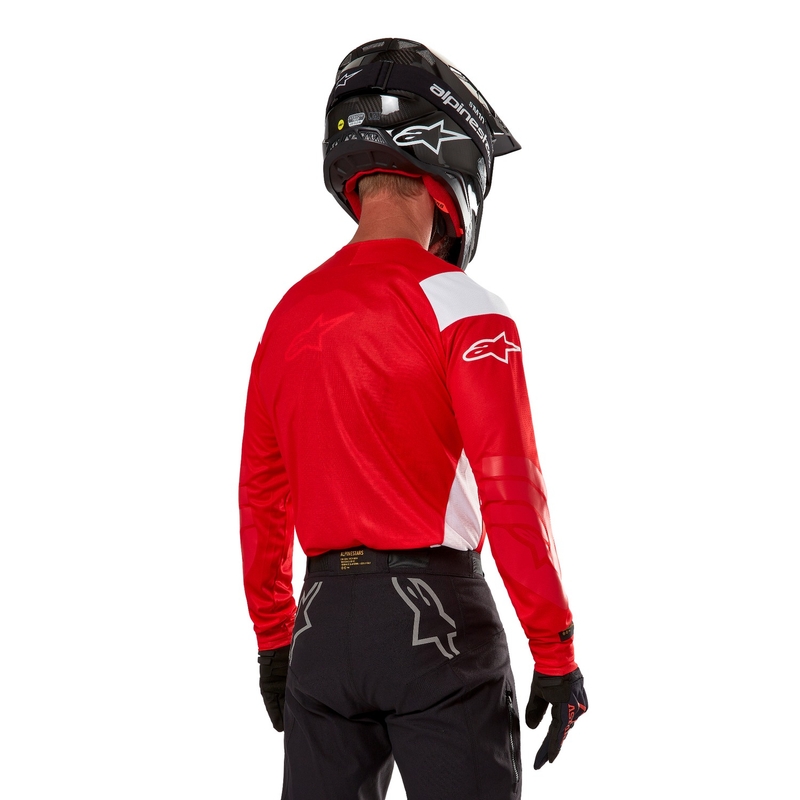 Tricou motocross Alpinestars Techdura roșu fluo