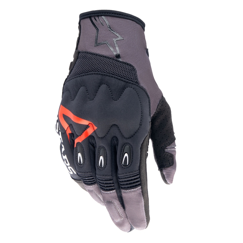 Mănuși motocross Alpinestars Techdura negru-maro-rosu fluo